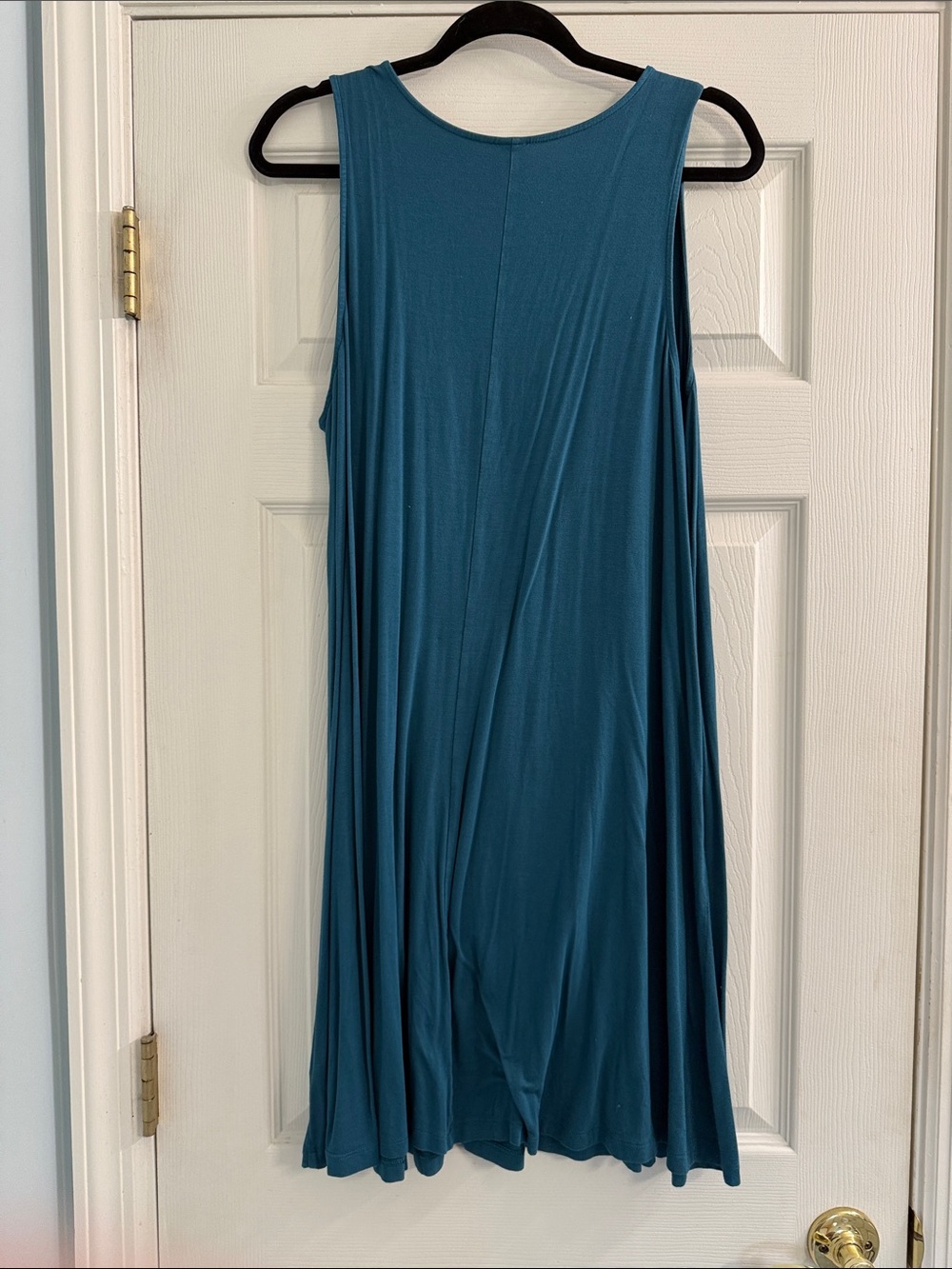 Old Navy Teal Sleeveless Swing Dress - Picture 3 of 4